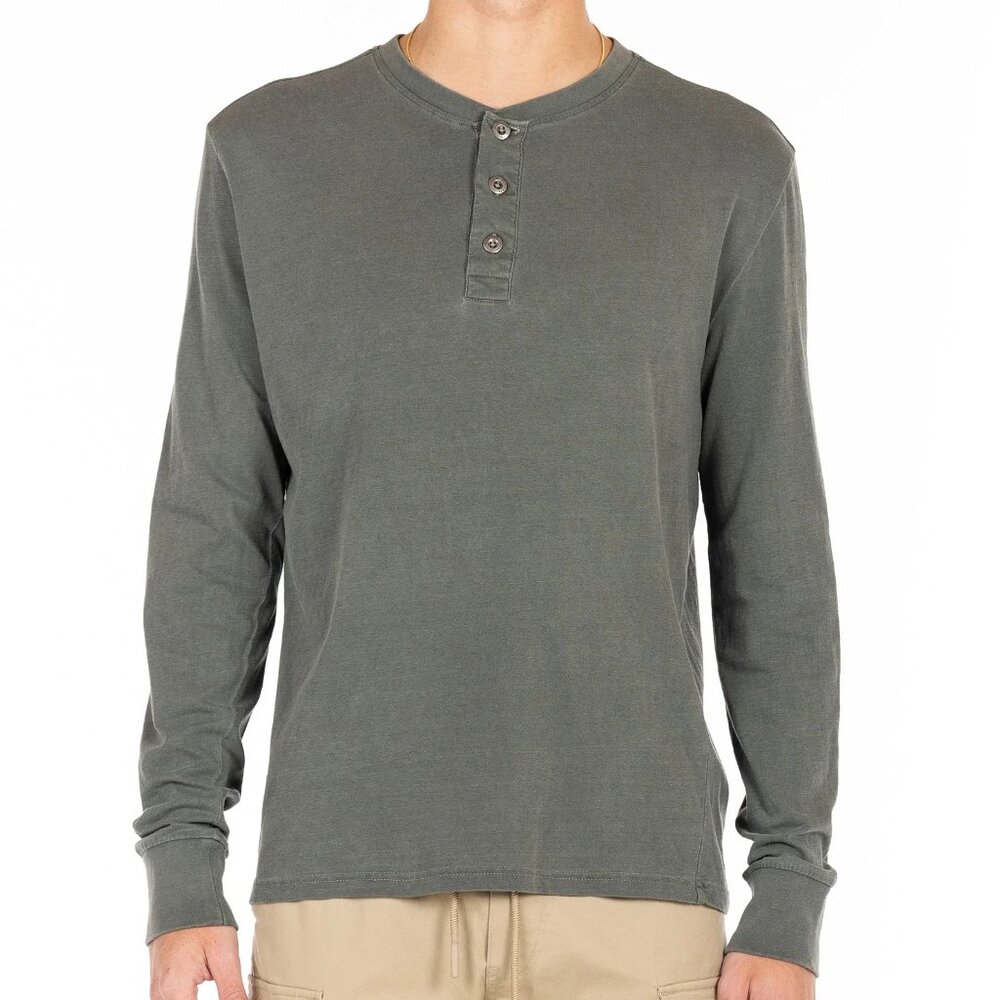 Original Paperbacks Pine Green LS Henley